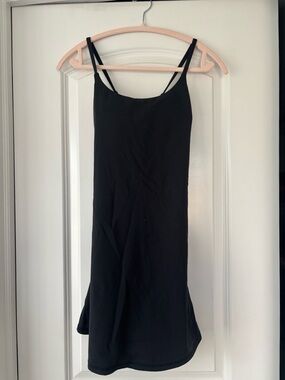Classic Black Slip Dress with Thin Straps